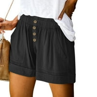NSENDM kratke hlače za žene plus veličine Ležerne ljetne ženske kratke hlače sa visokim strukom s oblogom