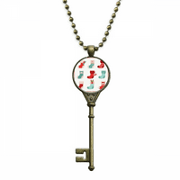 Merry mas šarena čarapa ilustracijski ključ ogrlica privjesak za privjesak ukrašen lancem