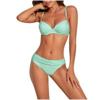 Summer Savings Clearance Bikini Setovi Visokog Struka Za Žene Dva Kupaća Kostima Za Kontrolu Stomaka Seksi