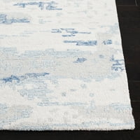 Sažetak Seachlann nevolje sa apstraktnim prostirkom vune, bjelokosti plavi, 8 '8' kvadrat