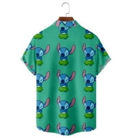 Božićne košulje Disney Lilo & Bowtch Košulje 3D ispisane bluze s kratkim rukavima za odmor vrhovi na vrhu majica za djecu za djecu