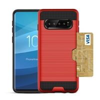 Samsung Galaxy S Plus Slim Armor Hybrid futrola sa držačem kartice u crvenoj boji