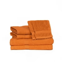 Deluxe osnova 6-komadno čvrstog luksuznog ručnika, narandžasta