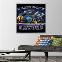Baltimore Ravens - krajnji zidni poster sa magnetnim okvirom, 22.375 34