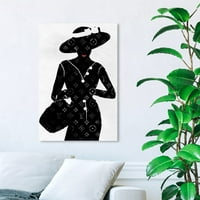 Wynwood Studio Moda i Glam Wall Art Canvas Ispiši 'Silueta ženskog portreta - crna, bijela
