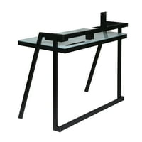 OnePace 50-JN20DSK tablet stol, staklalna radna površina sa crnim metalnim okvirom
