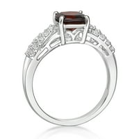 Jay srce dizajnira srebrnu originalnu graničnu granu i stvorili bijeli safirni prsten