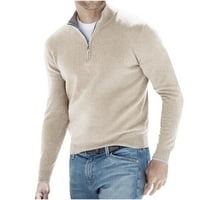 Homenesgenics majica Dugi rukav muški modni vuneni džemper Stand up ovratnik čvrsti pleteni puloveri dugih rukava