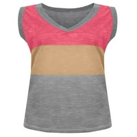 Avamo Striped Tank Tops For Women Summer Sleeveless V Izrez Color Block Casual Swing Shirts Flowy Vest