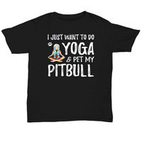 Yoga I Pitbull odrasle Unise T-Shirt Funny pas mama poklon ideja
