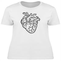 Srce realistična skica T-Shirt žene-slika Shutterstock, ženski veliki