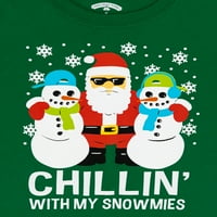 Holiday Time Boys Ekskluzivni Božić Grafički Kratki Rukav Majice 2-Pack, Veličine 4 - & Plus