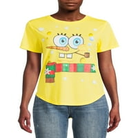 SpongeBob SquarePants ženska Božićna majica sa kratkim rukavima