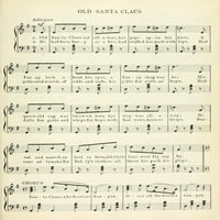 Stari Santa Claus nepoznat Dječji jezik za plakat muzike