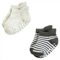 Hudson Baby novorođenčad ne-skid no-show čarape, plavi tan, 0- mjeseci