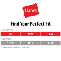 Hanes Girls 'S-L Cool Comfort No Show Čarape, Pack