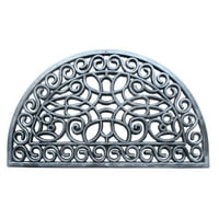 Rugarski srebrno oblikovani rešetki na pola okrugle gume vrata, 18 x30