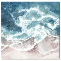 Wynwood Studio Nautical and Coastal Wall Art Canvas Prints 'Seaside Waves' Obalni pejzaži-plava, smeđa