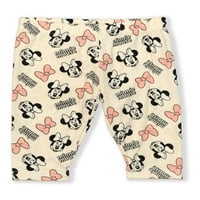 Disney Minnie Mouse Baby Girl Eirelet Top & Capri nogavi odjeća, set