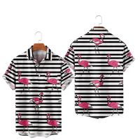Flamingos košulje za muškarce 3D tiskane muške havajske majice plaža kratki rukav modni vrhovi majica,
