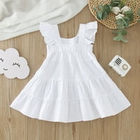 Djevojke Toddler Haljine Summer Fly rukave Solid Princess haljina za plesne haljine odjeća za 18 mjeseci