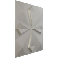 Ekena Millwork 5 8 W 5 8 H Nikki Endurawall Dekorativna 3D zidna ploča, teksturirana metalno srebro