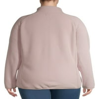 Time and Tru ženski džemper Plus Size džemper od flisa sa punim patentnim zatvaračem
