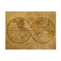 Red Atlas Designs 'Vintage Map Of The World 1798' Canvas Art