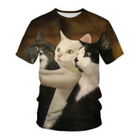 Muška Kreativna mačka 3d Digitalna štampa T-Shirt 3D Print T-Shirt muškarci grafički Tee Men