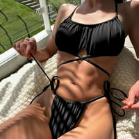 Ženski bandeau zavoj bikini set push-up brazilski kupaći kostim kupaći kostim kupaćim kostima, s m l xl