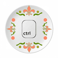 Simbol tastature Ctrl Art Deco modna cvijeća keramika ploča za tanku posuđe za večeru