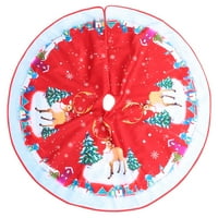 Tree Božićne suknje poklopac podne dekoracije Xmas Holiday Base Burlap Ornament zaštitni ovratnik tepih pregača