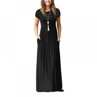 Bullpaino Crna Maxi haljina za žene ljetna Trudnička haljina Maxi haljina duga crna haljina duga Maxi