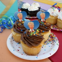 Sretan Donald Trump napravi Ameriku veliko srce Love Cupcake bira Toppers ukras Set od 6