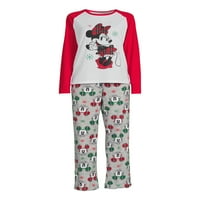 Disney Mickey Mouse & Minnie Mouse Božićni Komplet Porodičnih Pidžama
