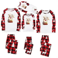 Roditelj-dijete topli božićni set tiskani kućni trošak pidžama dvodijelni dijete, crveni 3Y