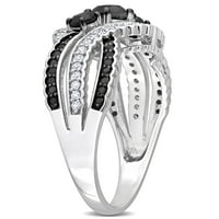 Miabella Women'- Carat T.W. Diamond 10kt bijeli zlatni vintage Crisscross prsten