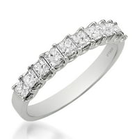 Carat T. W. dijamantski rezani dijamant Platinasti vjenčani prsten