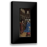 Van Eyck, Jan Black Moderni Uokvireni Muzejski Umjetnički Otisak Pod Nazivom-Blagovijest