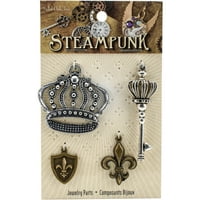 Steampunk metalni akcenti 4 PKG-Crowns & F