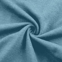 Majice za ženske majice sa rukavima suncokretove kratke rukave opuštene košulje za Casual Blues tunika plava 2XL