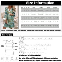 Stabilne maksi haljine za žene modni ženski V-izrez štampani čipkasti Patchwork Bohemian Casual Resort