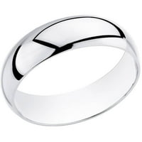 Sterling Silver Polished Plain SL Band, dostupan u veličinama