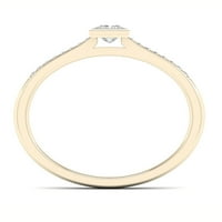 Imperial 1 4CT TDW princeza dijamant 10k žuto zlato klasični zaručnički prsten