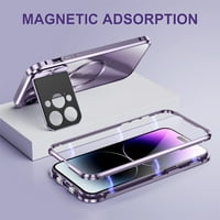 Poklopac za iPhone Pro Max, kompatibilan sa MagSafe kućištem,robustan okvir od aluminijumske legure otporan