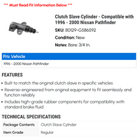 Cilindar kvačila-kompatibilan sa-Nissan Pathfinder 1999
