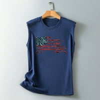 Klirens ženske majice za Dan nezavisnosti 4. jula američke zastave ljetne okrugle majice za Dan nezavisnosti