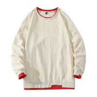 Pedort Casual Tops za muškarce Casual duge rukave majice pulover Tunic Tops Khaki, XL