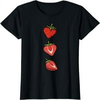 Žene Tops Strawberry Art Jagode Fruitarian Berry Fruit Lover T-Shirt Poklon Posada Vrat Party Shirts Tee