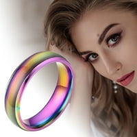 Kreativna promjena boje za prsten osjetljiv izgled i odlične prstenove teksture za muža i ženu čelične